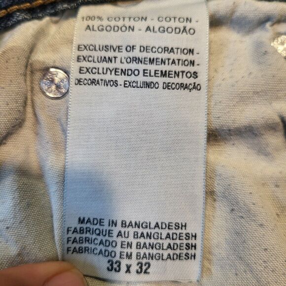 Levis Signature Mens Jeans 32x30 Loose Relaxed Straight Leg Denim Distressed - Picture 4 of 10